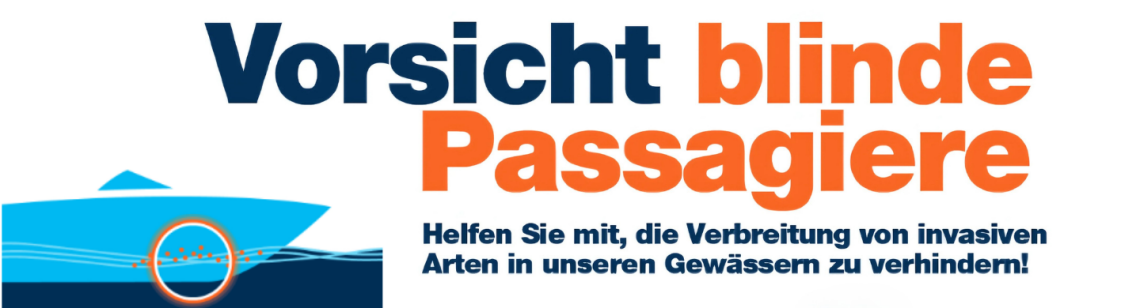 Flyer mit einem Schiff und dem Text "Vorsicht blinde Passagiere"